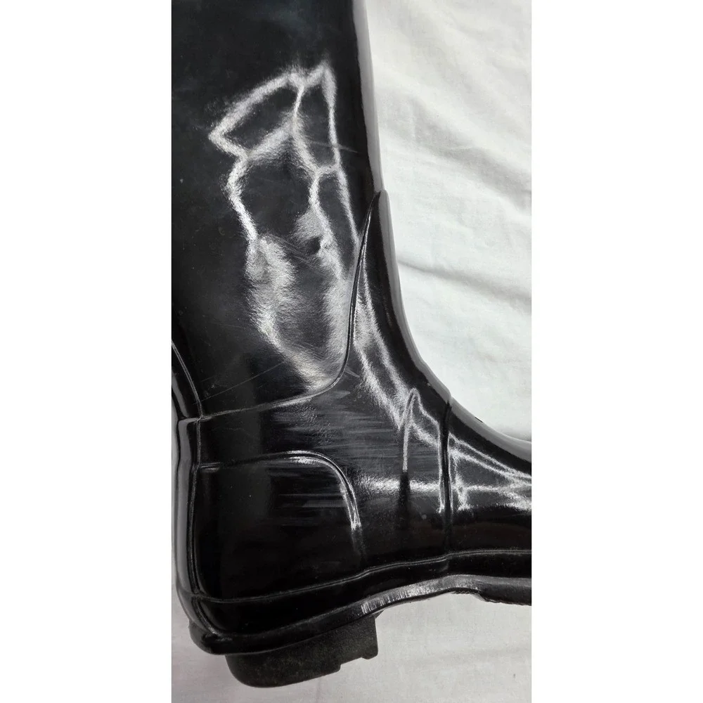 Hunter Rain Boots Tall Black Original Gloss 4M/5F Waterproof